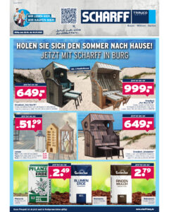 Baumarkt Scharff in Burg und Nordgermersleben: Scharff Katalog 28.06. bis 05.07.2025