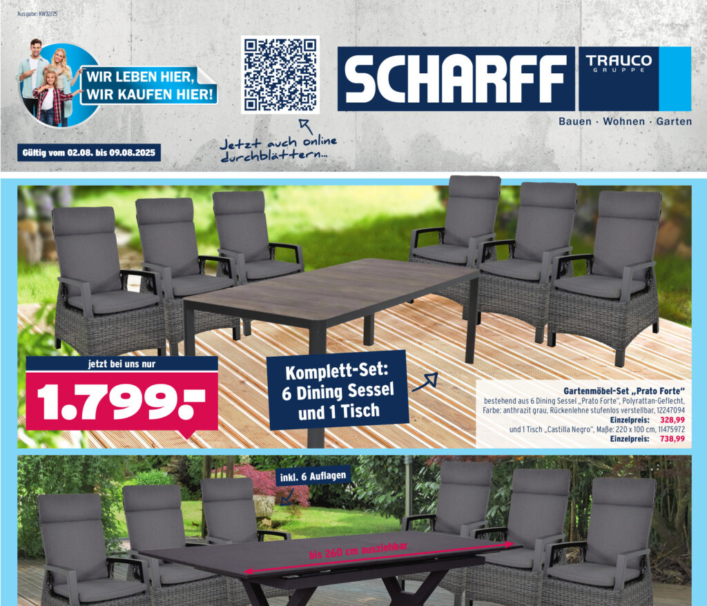 Baumarkt Scharff in Burg und Nordgermersleben: Scharff Katalog 02.08. bis 09.08.2025