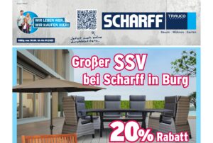 Baumarkt Scharff in Burg und Nordgermersleben: Scharff Katalog 30.08. bis 06.09.2025