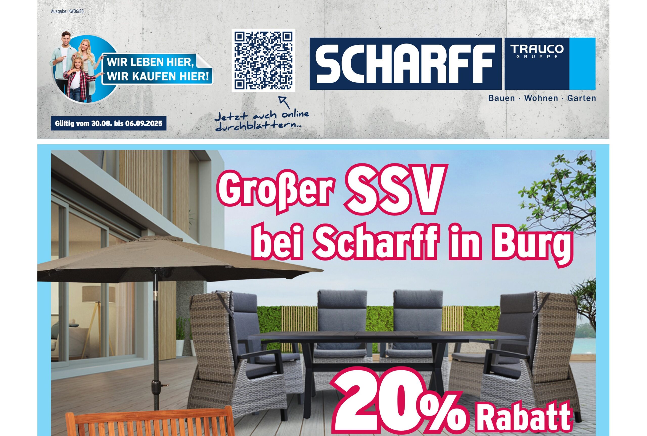 Baumarkt Scharff in Burg und Nordgermersleben: Scharff Katalog 30.08. bis 06.09.2025