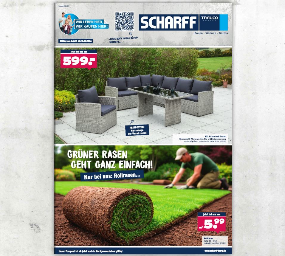Scharff Burg Baumarkt-Prospekt 04.07.26 bis 11.07.26